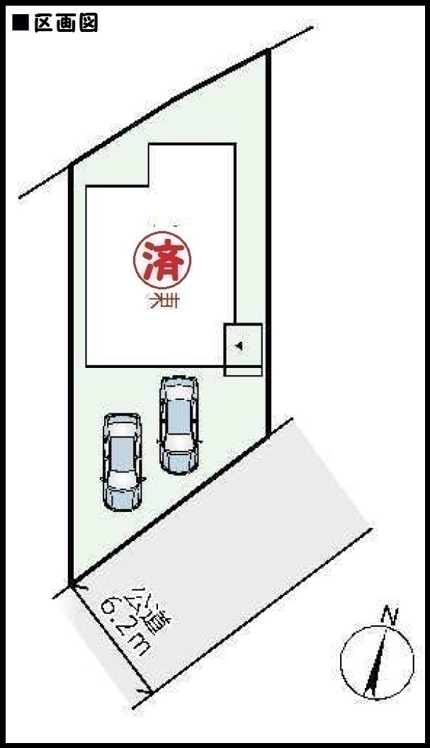 【生駒市南田原町　新築一戸建て　】区画図面