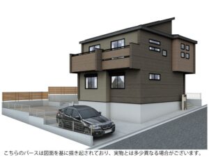 【香芝市西真美2丁目　新築一戸建て　残り1区画！】外観写真