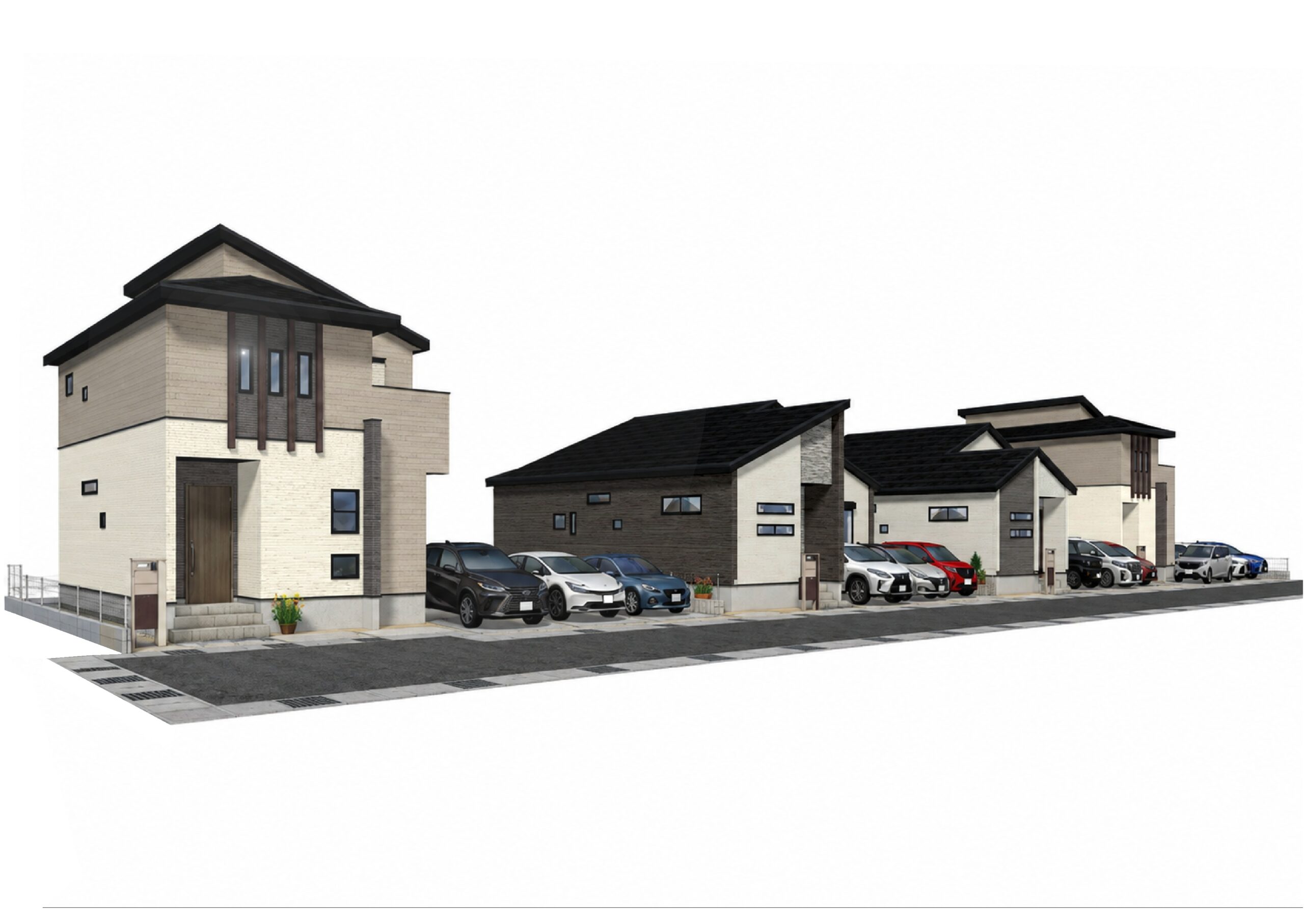【田原本町黒田　新築一戸建て　全4区画！】外観写真